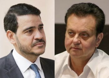 Advogado-geral da União, Jorge Messias, e o presidente do PSD, Gilberto Kassab