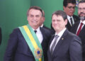 Jair Bolsonaro (PL) e Tarcísio de Freitas (Republicanos) (esq. p/ dir.)