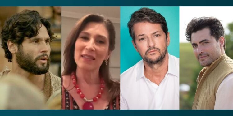 Dudu Azevedo (Jesus), Beth Goulart (Maria), Marcelo Serrado (Pilatos), Carlo Porto (Herores)
