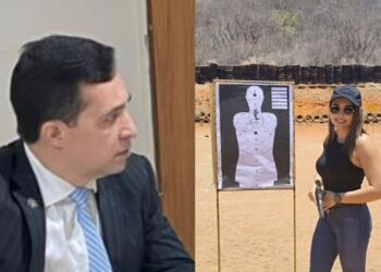 O juiz Carlos Eduardo Mathias, e sua esposa Natália Tavares.