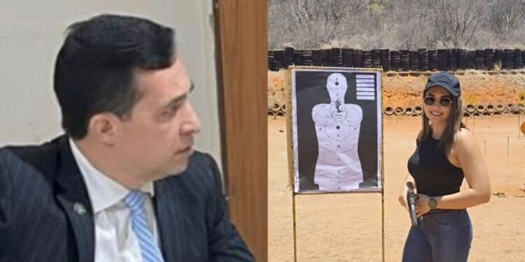 O juiz Carlos Eduardo Mathias, e sua esposa Natália Tavares.