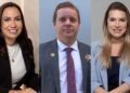 Diana Câmara, Carlos Gil e Adriana Caribé (Da esq. p/ dir.)