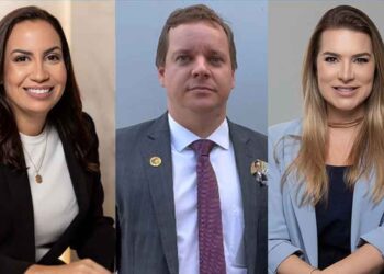 Diana Câmara, Carlos Gil e Adriana Caribé (Da esq. p/ dir.)