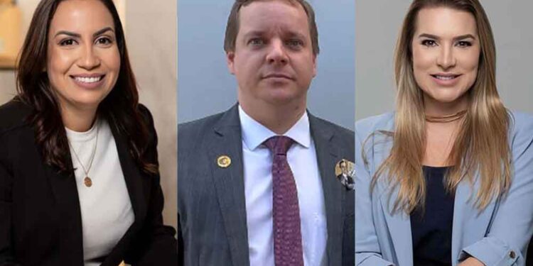 Diana Câmara, Carlos Gil e Adriana Caribé (Da esq. p/ dir.)