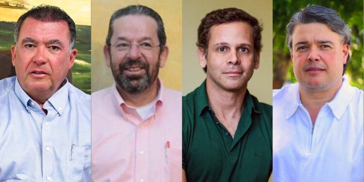 Altair Júnior, Paulo Pérez, Eduardo Petribu e Delmiro Gouveia (Da esq. p/ dir.)