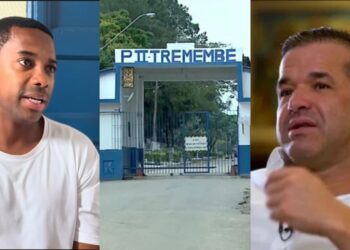 O ex-jogador Robinho e o empresário Thiago Brennand