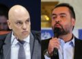 O ministro do STF Alexandre de Moraes e o governador do Rl, Cláudio Castro (PL)