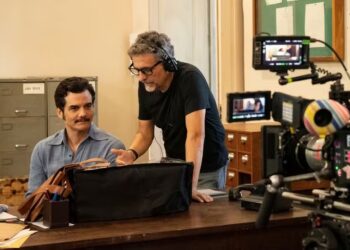 O ator Wagne Moura e o diretor Kléber Mendonça Filho