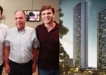 ( Esq pra Dir) Fernando Filho, FBC e o "empresário" Miguel Coelho