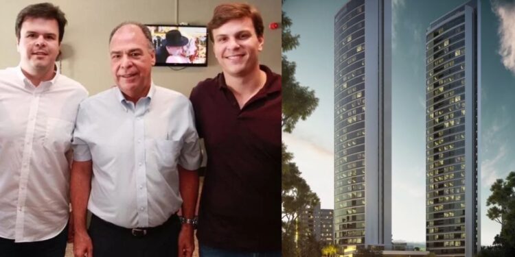 ( Esq pra Dir) Fernando Filho, FBC e o "empresário" Miguel Coelho