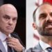 Alexandre de Moraes
Vice-presidente do STF e Eduardo Bolsonaro, deputado federal (PL)