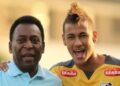 Pelé e Neymar juntos, no CT Rei Pelé, em 2011