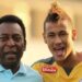 Pelé e Neymar juntos, no CT Rei Pelé, em 2011