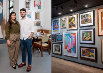 Matheus Martorano e sua sócia, Eduarda Iglesias