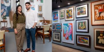 Matheus Martorano e sua sócia, Eduarda Iglesias