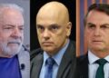 O presidente Lula, o vice-presidente do STF e o ex-presidente Jair Bolsonaro.