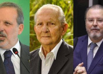 Da esq. para dir. - Armando Monteiro Neto, Armando Monteiro Filho (pai) e Eduardo Monteiro