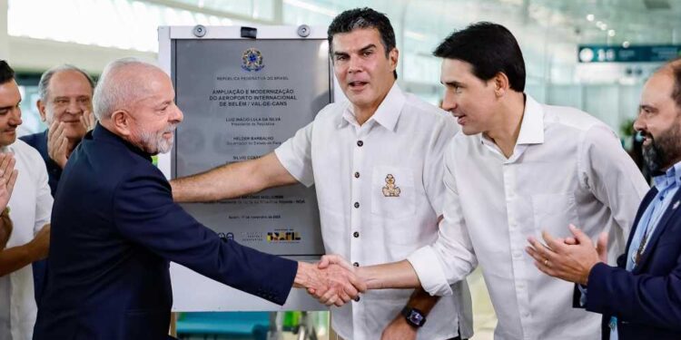 Lula, Helder Barbalho e Silvio Costa Filho (Esq. p/ Dir.)