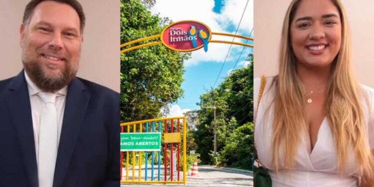 Wanderson Florêncio e a sua esposa gestora do parque Sávia Florêncio