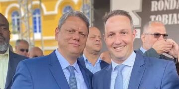 Tarcísio de Freitas e Guilherme Derrite