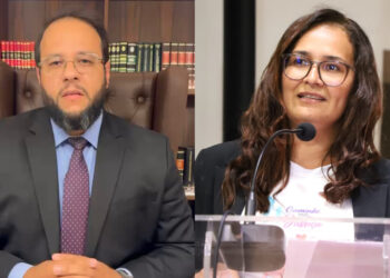 O advogado Rafael Nunes e Lucinha Mota