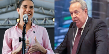 A governadora Raquel Lyra (PSD) e o deputado estadual Álvaro Porto (PSDB)