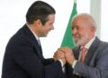 O deputado Hugo Motta e o presidente Lula