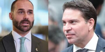 Eduardo Bolsonaro (PL-SP) e Alexandre Ramagem (PL-RJ).