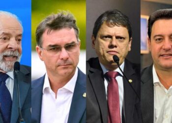 Lula, Flávio Bolsonaro, Tarcísio de Freitas e Ratinho JR