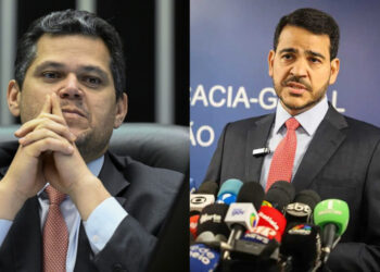 Presidente do Senado, Davi Alcolumbre e advogado-geral da União, Jorge Messias