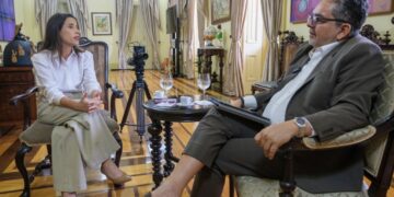 Governadora Raquel Lyra (PSD) e Jornalista Ricardo Antunes