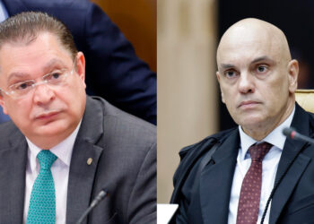 Deputado Sóstenes Cavalcante e o Ministro Alexandre de Moraes (esq. p/ dir.)