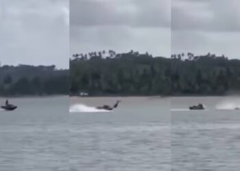 A colisão foi entre as praias da Coroa do Avião e de Mangue Seco, em Igarassu
