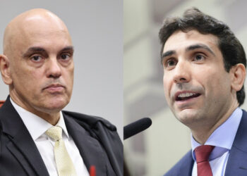 Alexandre de Moraes e presidente do Banco Central Gabriel Galípolo (esq. p/ dir.)