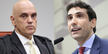 Alexandre de Moraes e presidente do Banco Central Gabriel Galípolo (esq. p/ dir.)