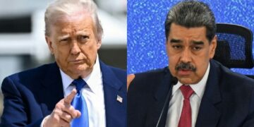 O presidente dos EUA, Donald Trump e da Venezuela, Nicolás Maduro