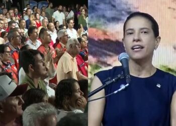 Governadora Raquel Lyra durante evento em PE