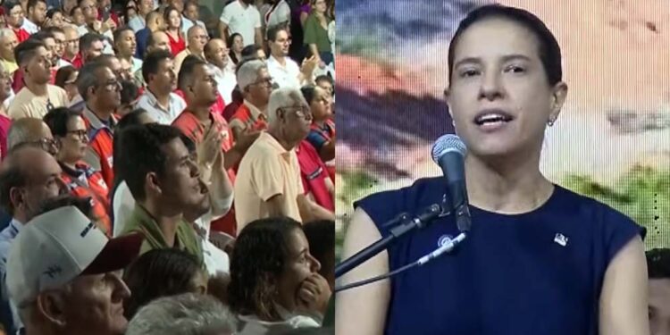 Governadora Raquel Lyra durante evento em PE