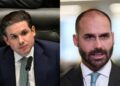 Hugo Motta
Presidente da Câmara dos Deputados e o Deputado Federal Eduardo Bolsonaro
