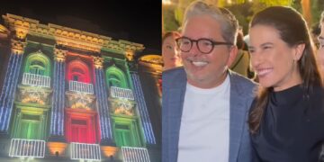 O jornalista Ricardo Antunes e a Governadora Raquel Lyra (PSD)