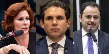 Carla Zambelli, Hugo Motta e Glauber Braga (Da esqr. p/ dir.)