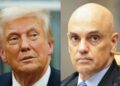 O presidente dos EUA Donald Trump e o ministro do STF Alexandre de Moraes