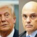 O presidente dos EUA Donald Trump e o ministro do STF Alexandre de Moraes