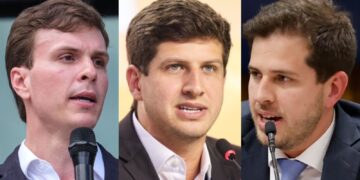 O ex-prefeito de Petrolina Miguel, o prefeito de Recife João Campos e o deputado federal Pedro Campos (PSB)