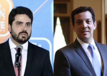 O PGM, Pedro Pontes (esq.) e o presidente do TCE-PE, Carlos Neves