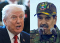 O presidente dos EUA Donald Trump e o da Venezuela, Nicolás Maduro