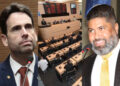 Os vereadores Eduardo Moura (NOVO) e Rinaldo Júnior (PSB)