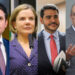 O presidente da Câmara, Hugo Motta, e ministros do governo e do STF, Gleisi Hoffmann (SRI), Jorge Messias (AGU) e Gilmar Mendes
