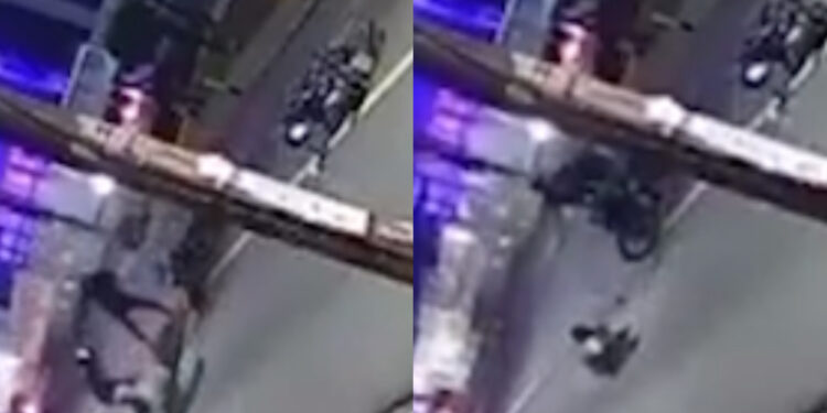 Durante a ação, ele foi derrubado no chão e baleado