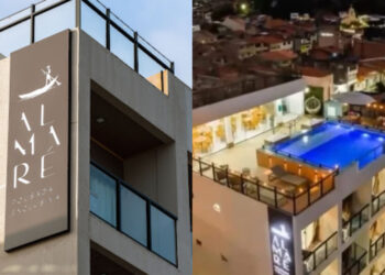 A piscina “fatal” da pousada fica na cobertura